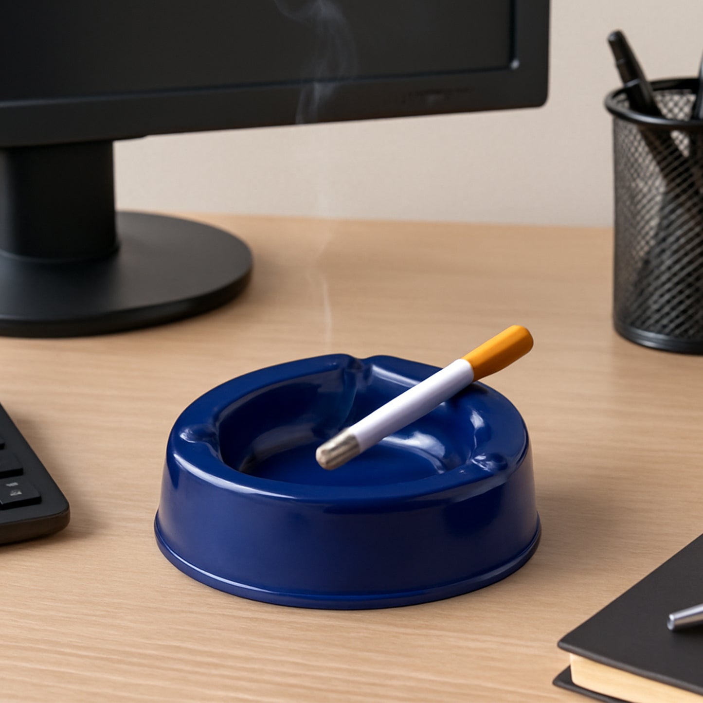 Oblivion Dark Blue Plastic +shtray (1 Pc) - Happy Price - Image 3