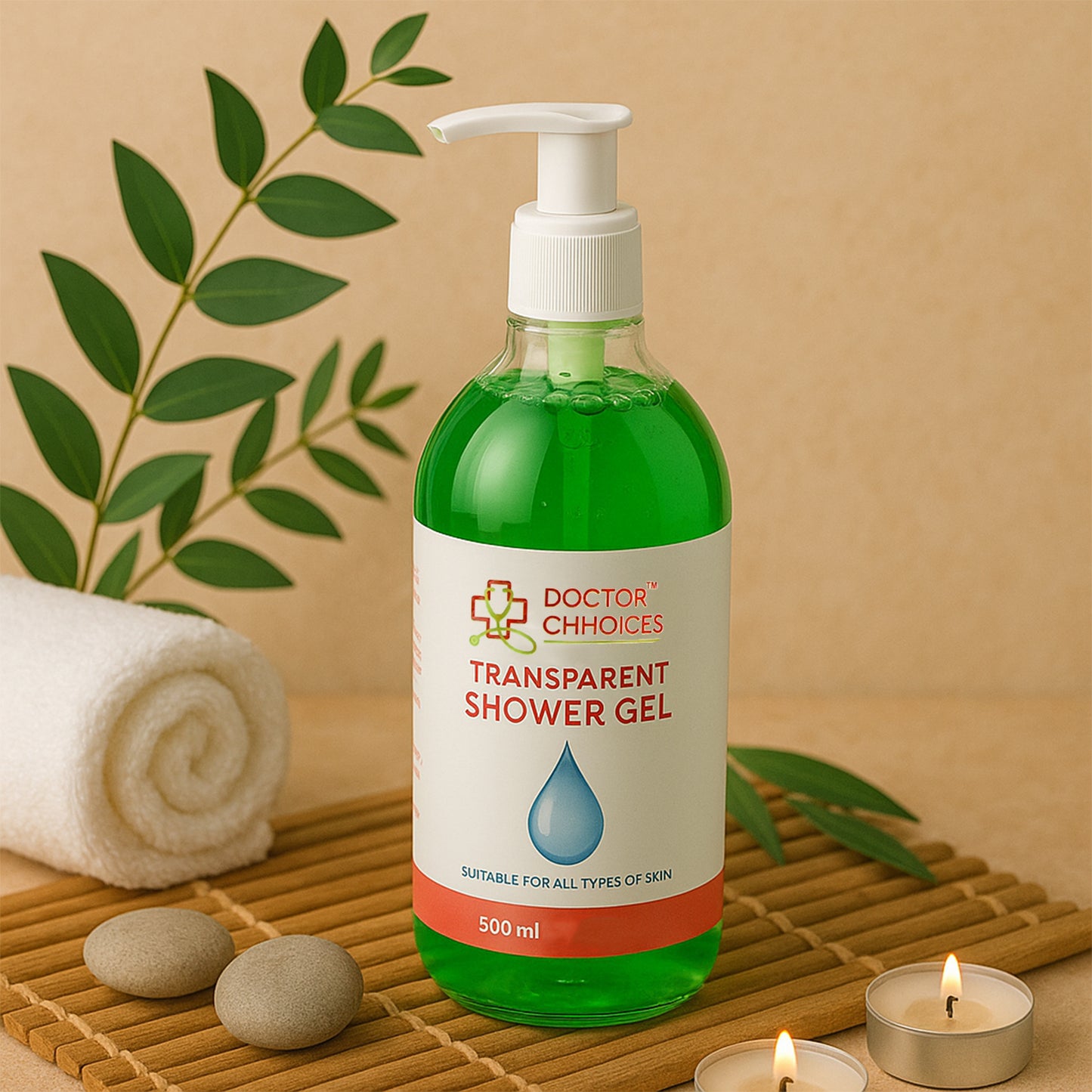Doctor Chhoices  Choices Transparent Shower Gel  500ml Bottle With Pump Dispenser - Happy Price - Image 2
