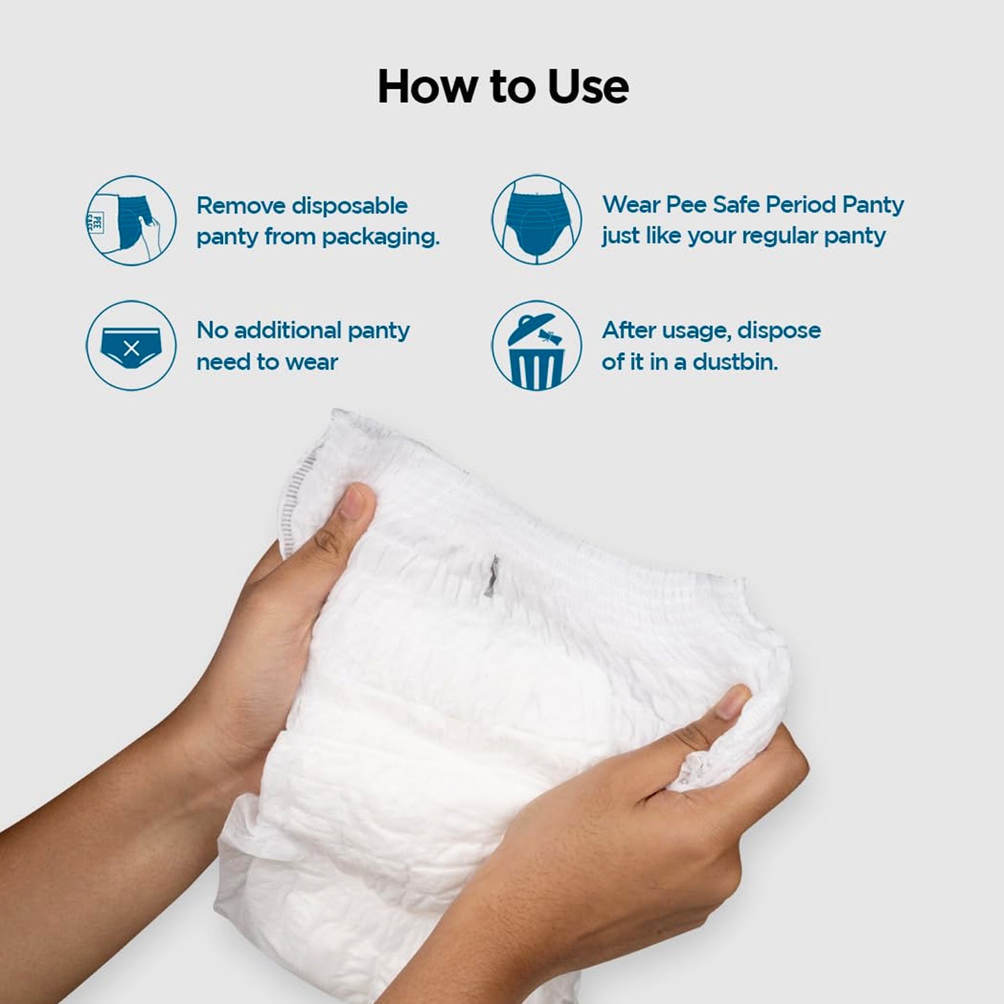 Womens Emergency Kit Travel Kit- Includes Seamless Underwear Pantyliner Feminine Hygiene Sachet First Period Kit (10 Pcs) - Happy Price - Image 5