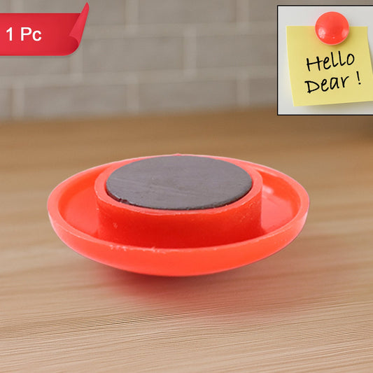 Red Board Magnets Circular Plastic Buttons (1 Pc) - Happy Price - Image 1