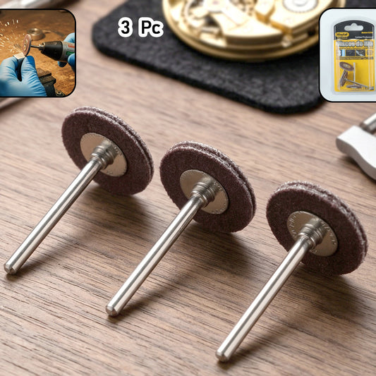 Wagtail Mini Rotary Tool Grinding Wheel Disc Set With Metal Shank (3 Pc Set)