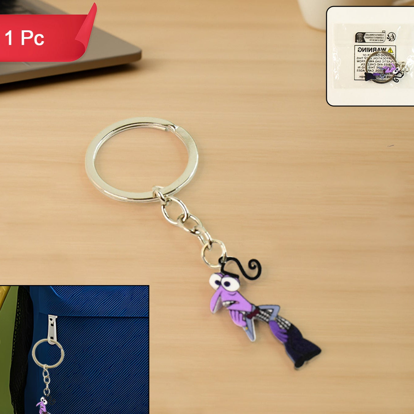 Cartoon Character Keychain (1 Pc) - Happy Price - Image 1