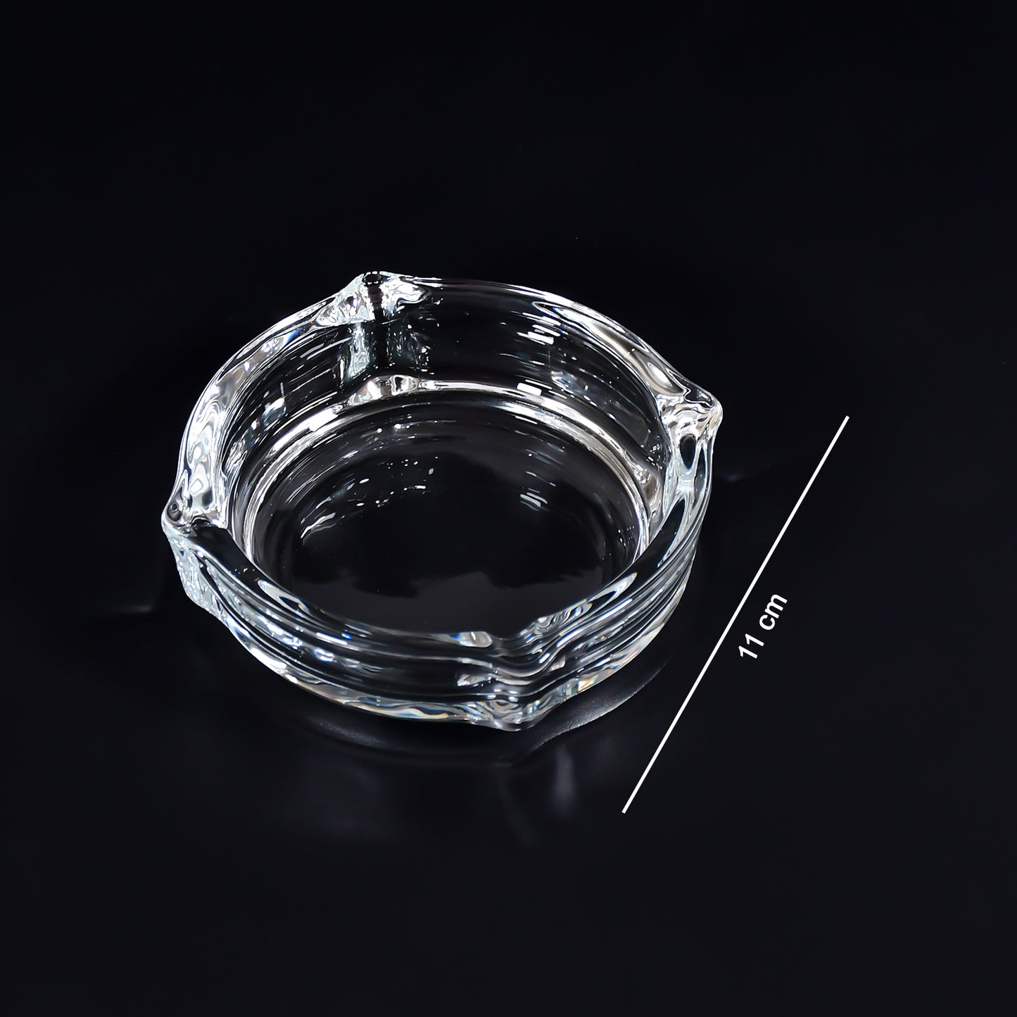 Glass Brunswick Crystal Quality Cigar Cigarette Ashtray Round Tabletop For Home Office Indoor Outdoor Home Decor - Happy Price - Image 4