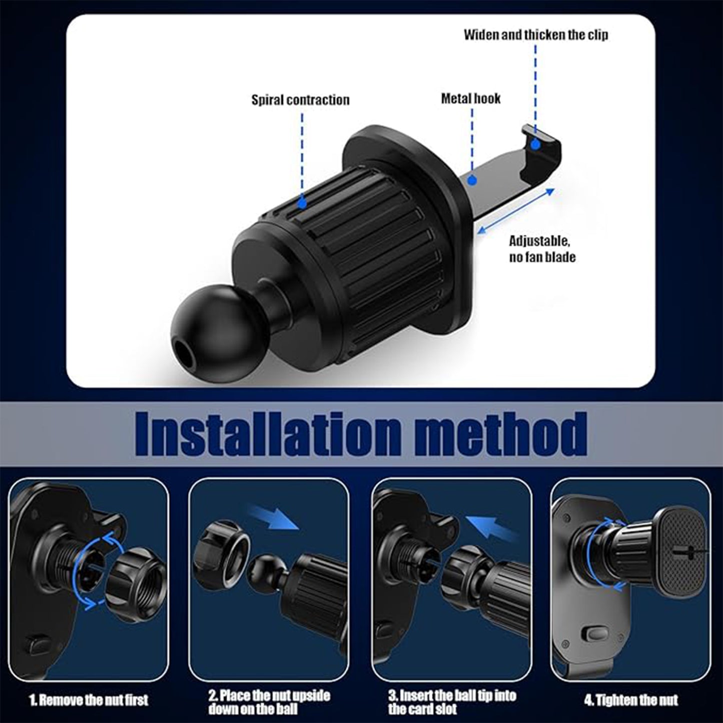 Universal Air Vent Gravity Car Phone Holder Mount (1 Set) - Happy Price - Image 3