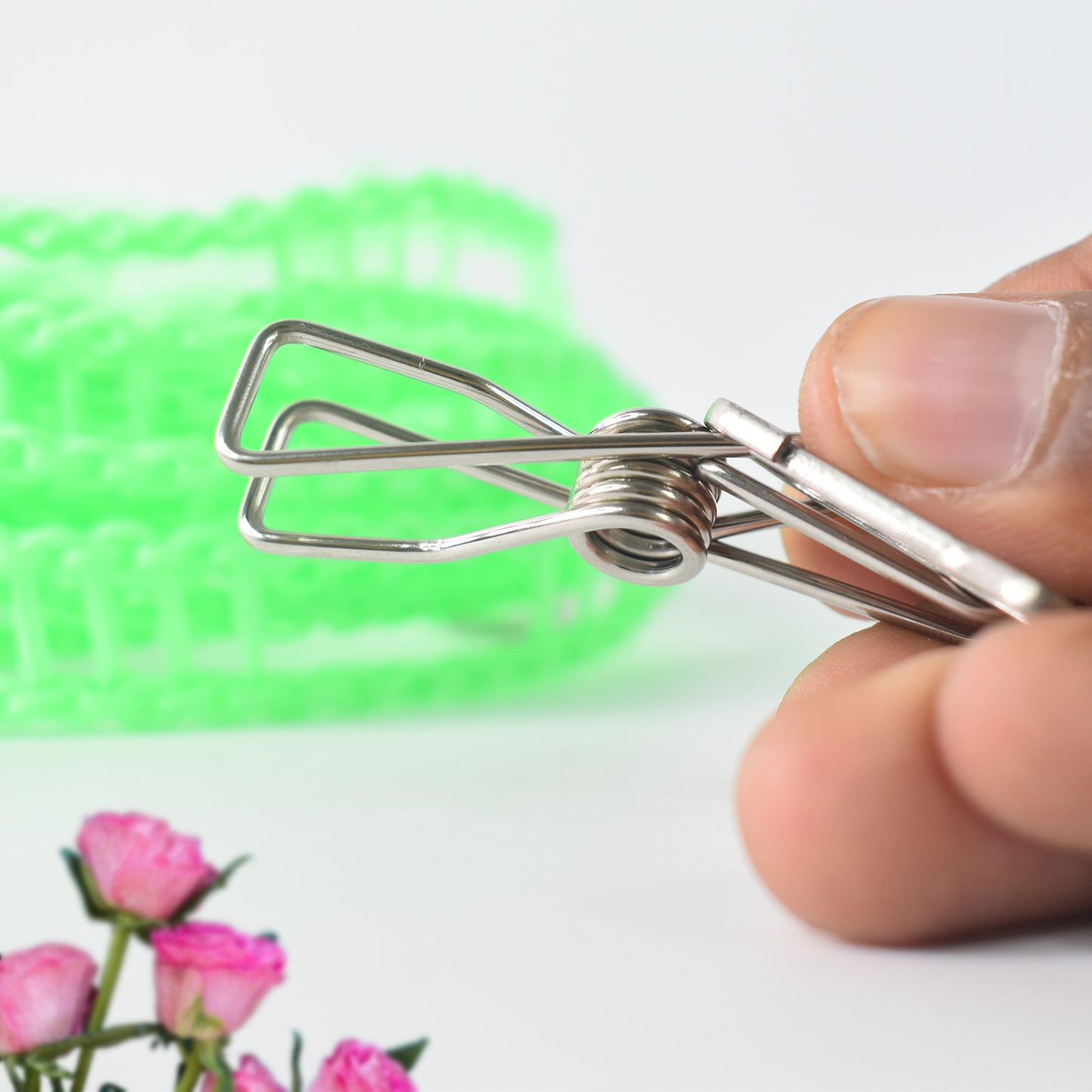 Stainless Steel Clothes Pegs With One Rope - Happy Price - Image 3