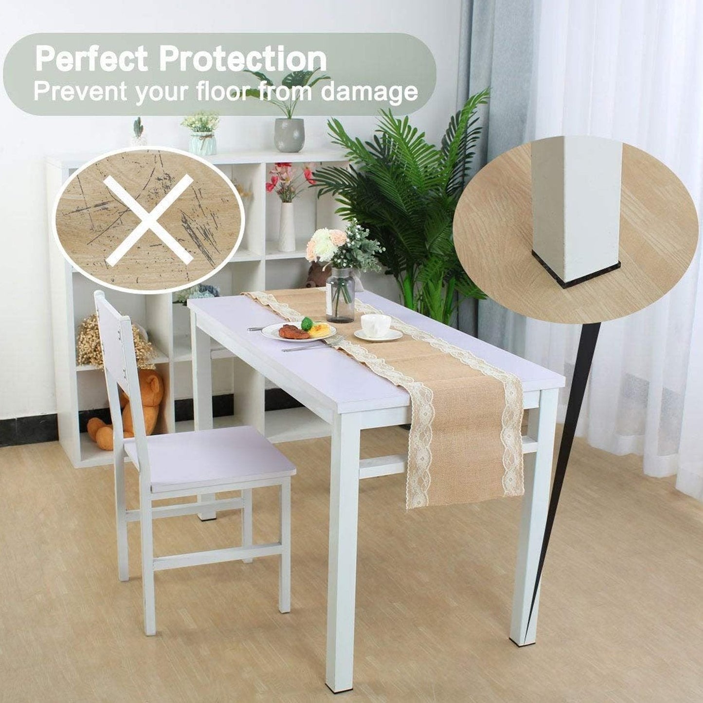 Self Adhesive Furniture Pads - Square (18 Pcs Set) - Happy Price - Image 2