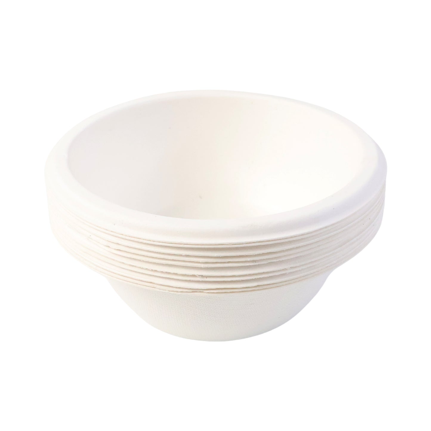 180 ML Round Compostable Bagasse Bowls - Pack of 10 - Happy Price - Image 5