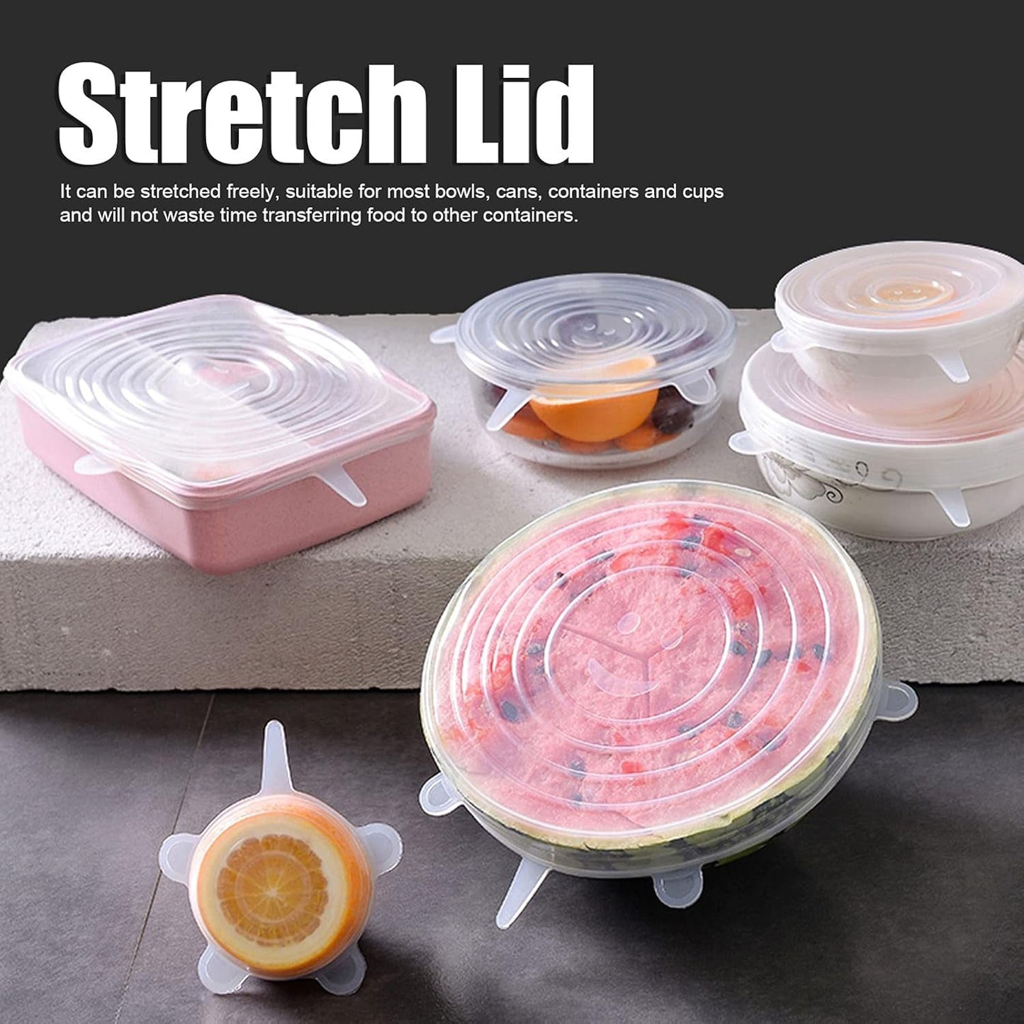 Silicone Food Cover Stretch Lids (6 Pcs Set  62 Gm) - Happy Price - Image 4