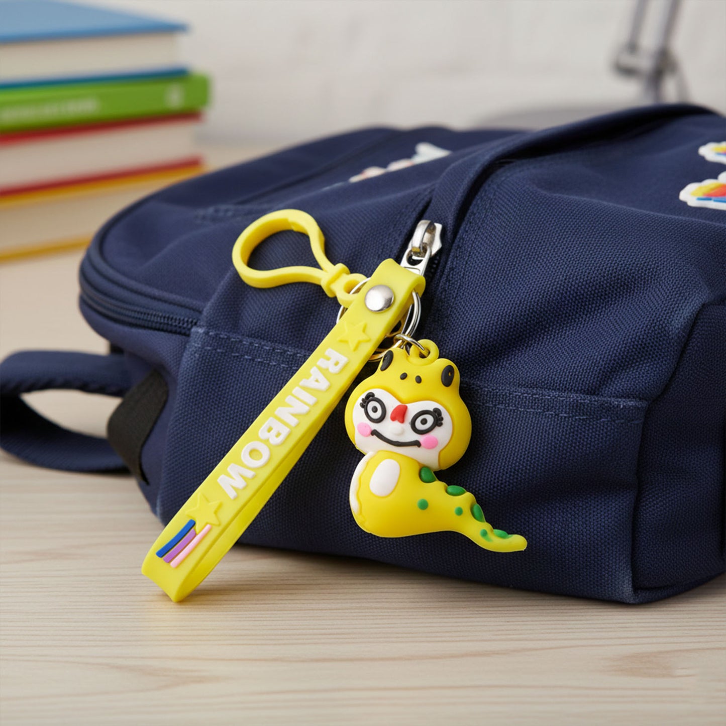 Cute Dinosaur Character Keychain with Rainbow Strap (1 Pc) - Happy Price - Image 6
