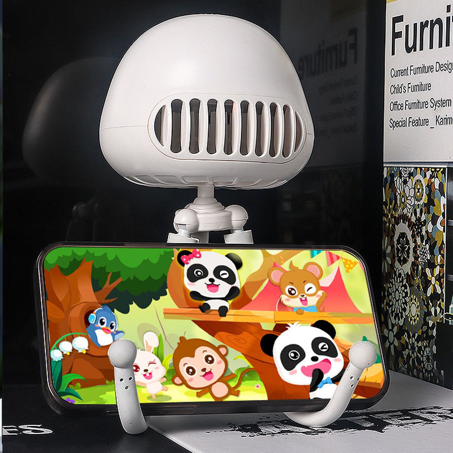 Rechargeable Mini Projector Fan with Star Light, Flexible Tripod - 1 Pc - Happy Price - Image 6