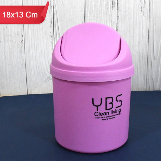 Mini Trash Can With Lid Small Tiny Trash Bin (18x13 Cm  1 Pc) - Happy Price - Image 1