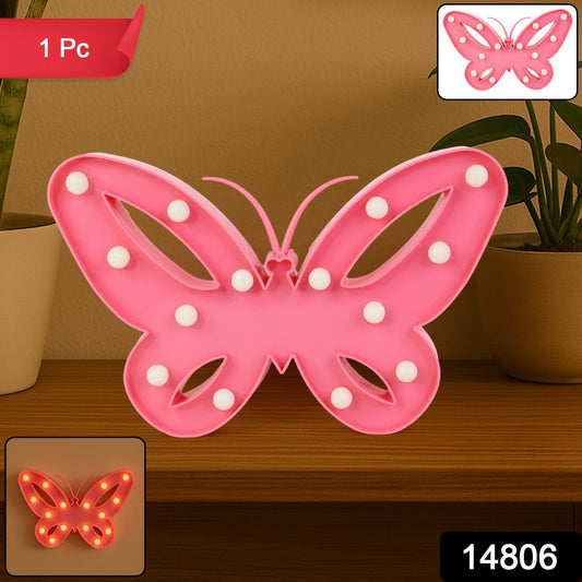 Butterfly Shape LED Decorative Night Light (1 Pc) - Battery Operated Warm Glow Lamp for Kids Room & Home Decor - Happy Price - Image 1