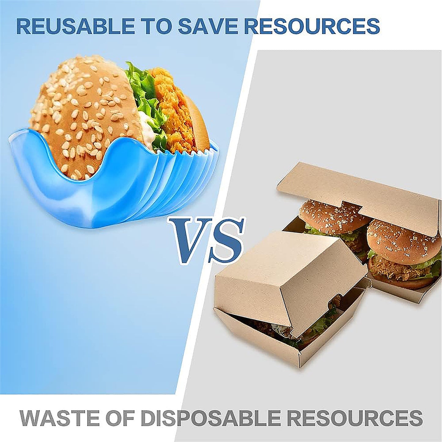 Silicone Burger Holder Snack Holder Reusable Burger Holder - Happy Price - Image 3