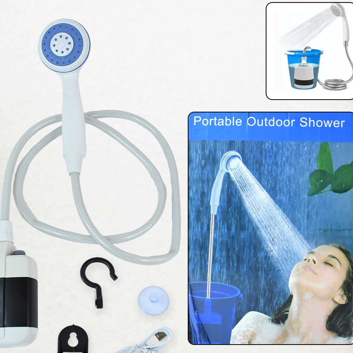 Portable Outdoor Shower Kit (1 Set) - Happy Price - Image 1