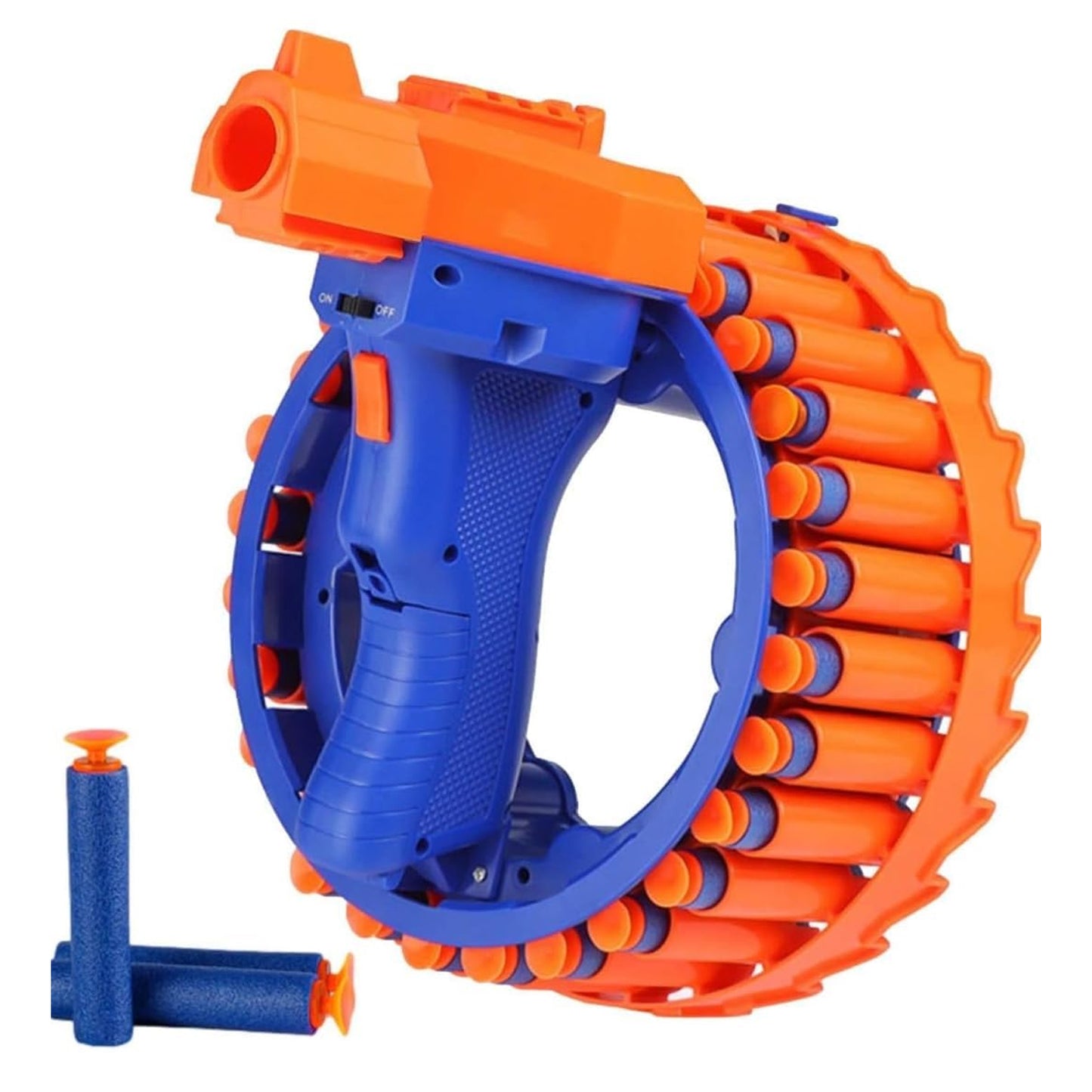 Amazing Toy Gun Electric Gun For Children 28 Soft Bullets For Youth Safety Childrens Electric Hand Ring Wheel Soft Bullet Gun Gift Toys - Happy Price - Image 4