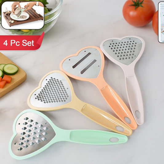 2965 Heart Grater Set And Heart Grater Slicer Used Widely For Grating And Slicing Of Fruits Vegetables Cheese Etc. Including All Kitchen Purposes.