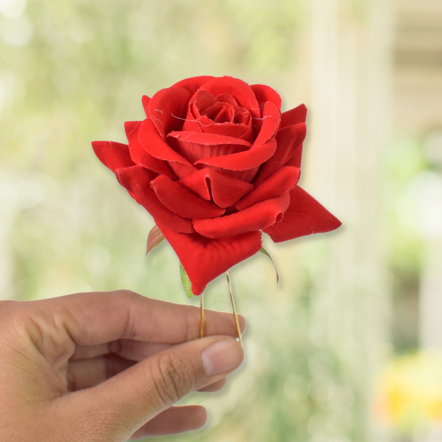 12 Pcs Red Rose Bridal Hair Clips for Women - Wedding Party Hair Accessories - Happy Price - Image 3