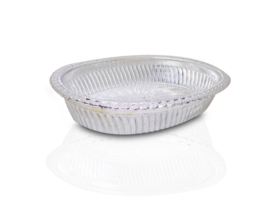 Multipurpose Royal Design Oval Silver Gift Tray - Happy Price - Image 1