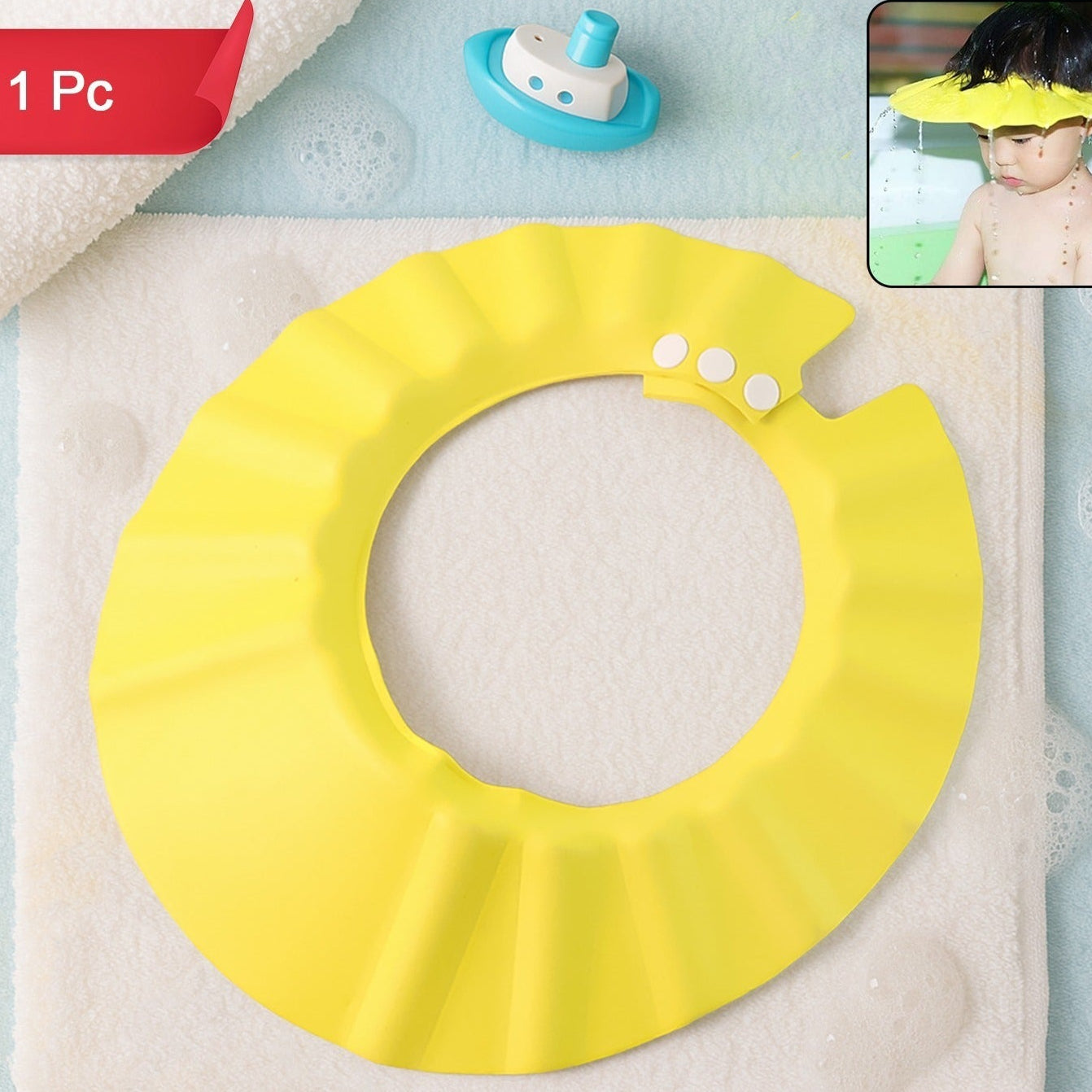 Adjustable Baby Shower Cap (1 Pc) - Happy Price - Image 1