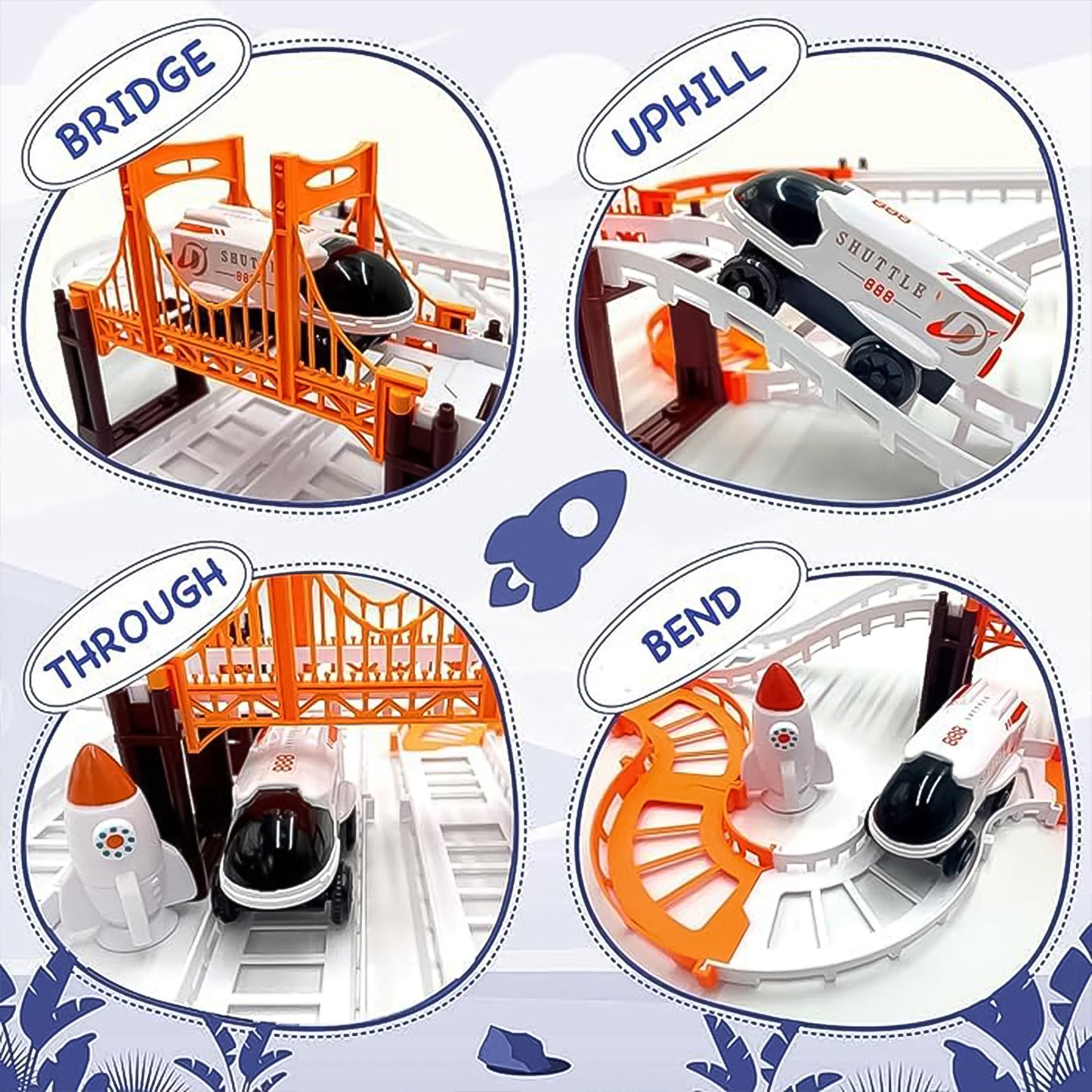 Outer Space Race Track Set For Kids Toys (1 Set) - Happy Price - Image 6