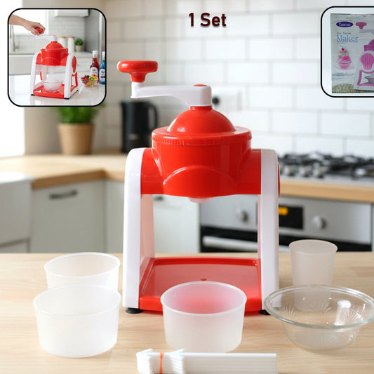 Manual Ice Snow Maker Machine (1 Set Red Color)
