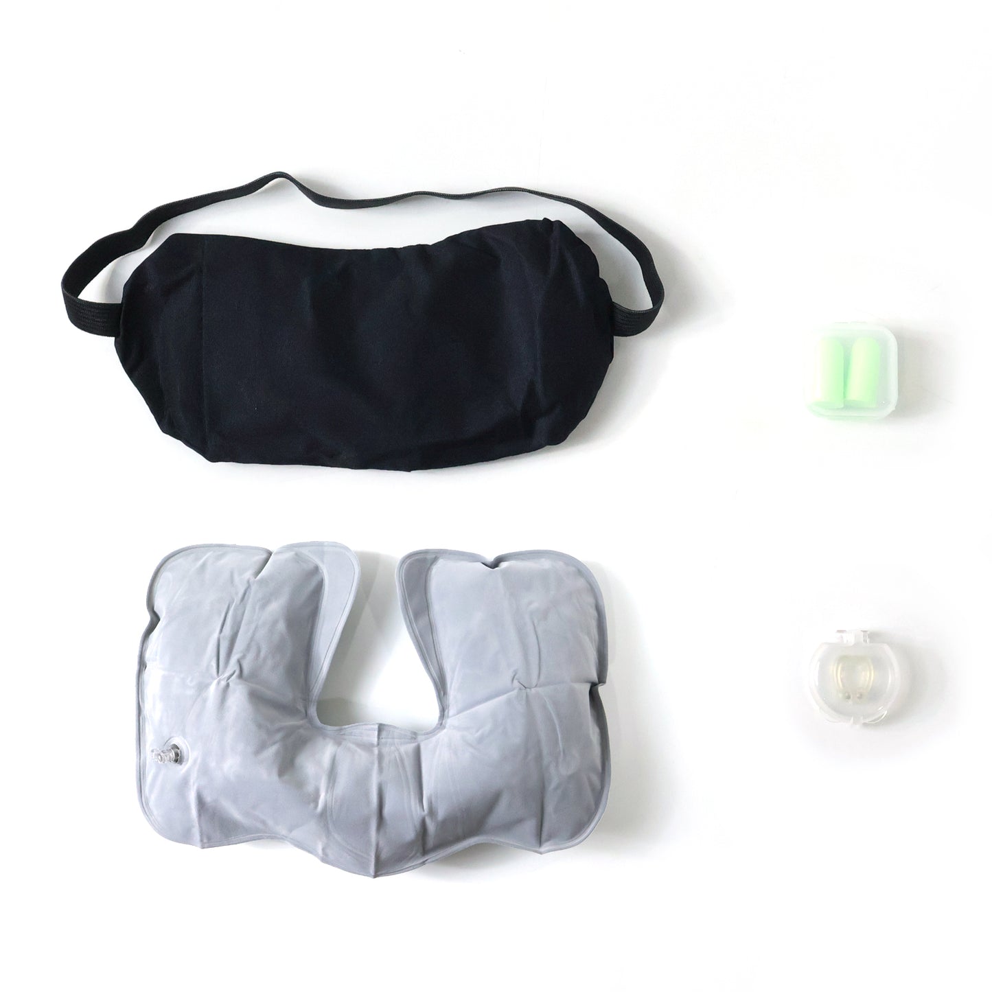 4-Piece Travel Comfort Kit: Eye Mask, Neck Pillow, Ear Plugs & Nose Clip - Happy Price - Image 4