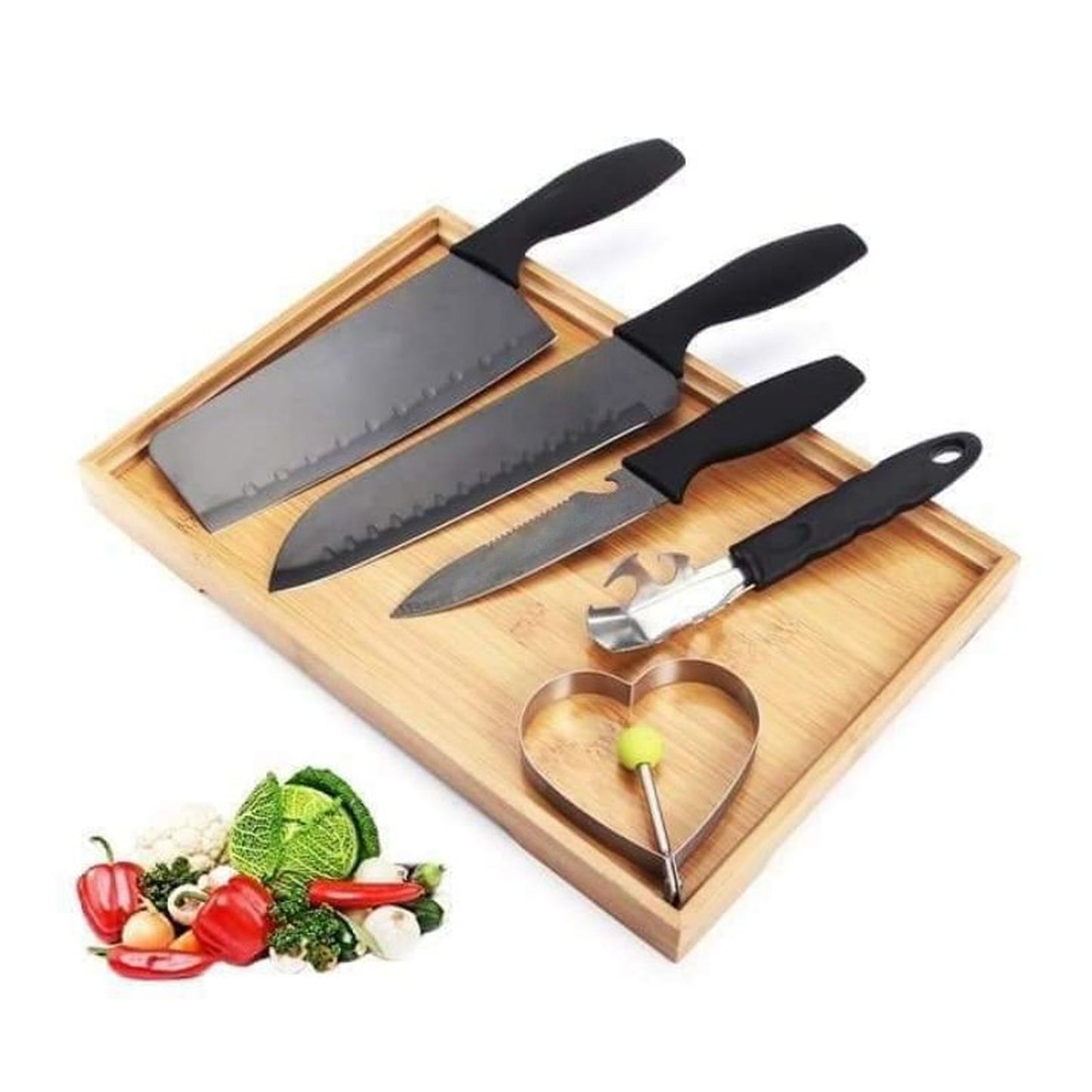 5-Piece Forged Stainless Steel Kitchen Knife Set - Happy Price - Image 3