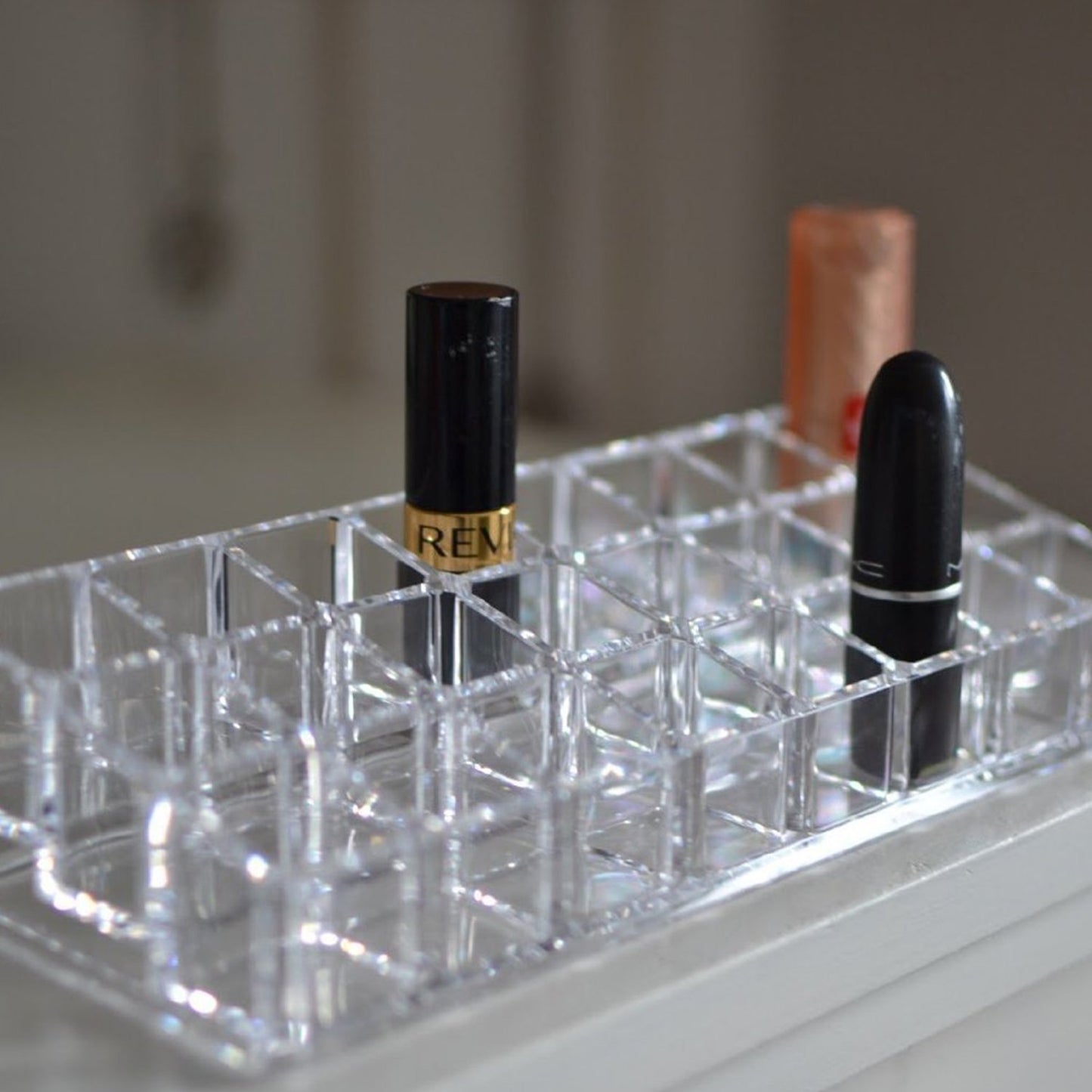 Acrylic Multi Purpose Lipstick Cosmetics Stand Display Holder 24 Section - Happy Price - Image 6