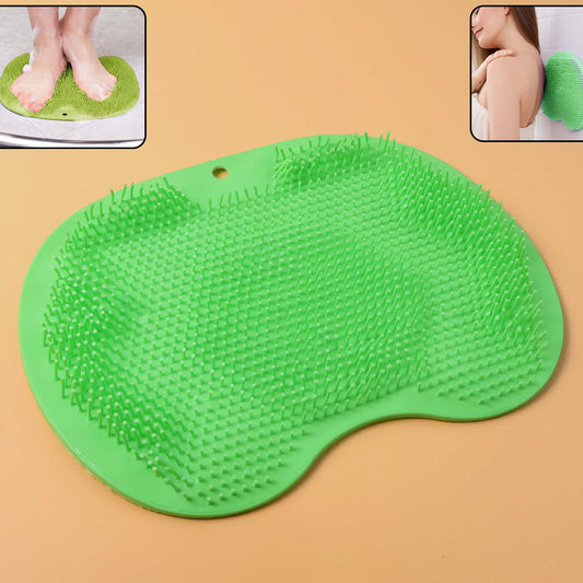 Purple Silicone Foot Scrubber Mat with Suction Cups for Shower - Happy Price - Image 1