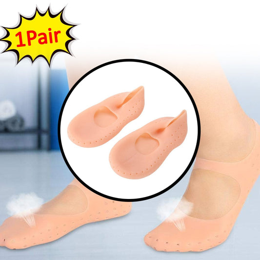 Anti Crack Silicone Gel Foot Protector Moisturising Socks - Happy Price - Image 1