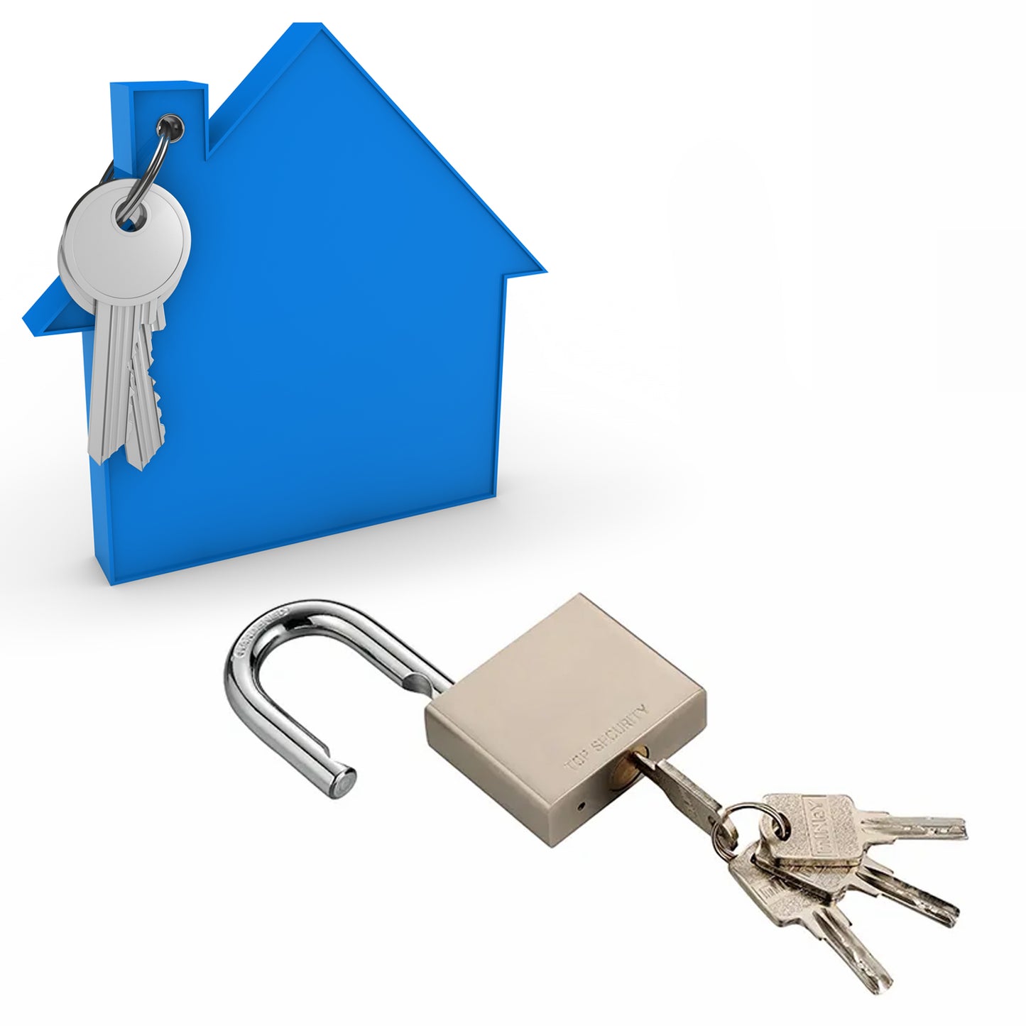 Heavy Steel Premium Square Padlock 70mm With 4 Keys  Multipurpose Hardened Shackle Padlock For Door Gate Shutter And Home - Happy Price - Image 5