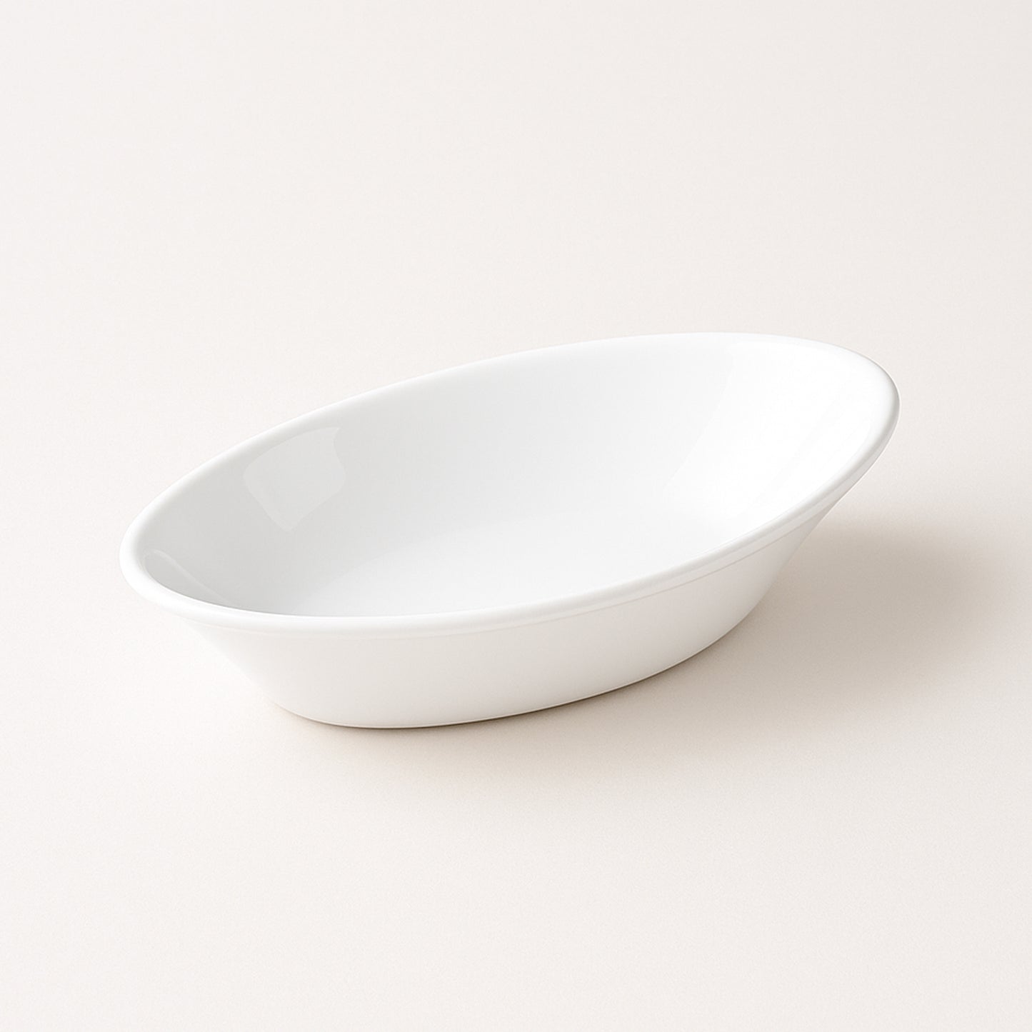 White Oval Serving Bowl - Deep Plastic Dish for Salads & Curries (1 Pc) - Happy Price - Image 2