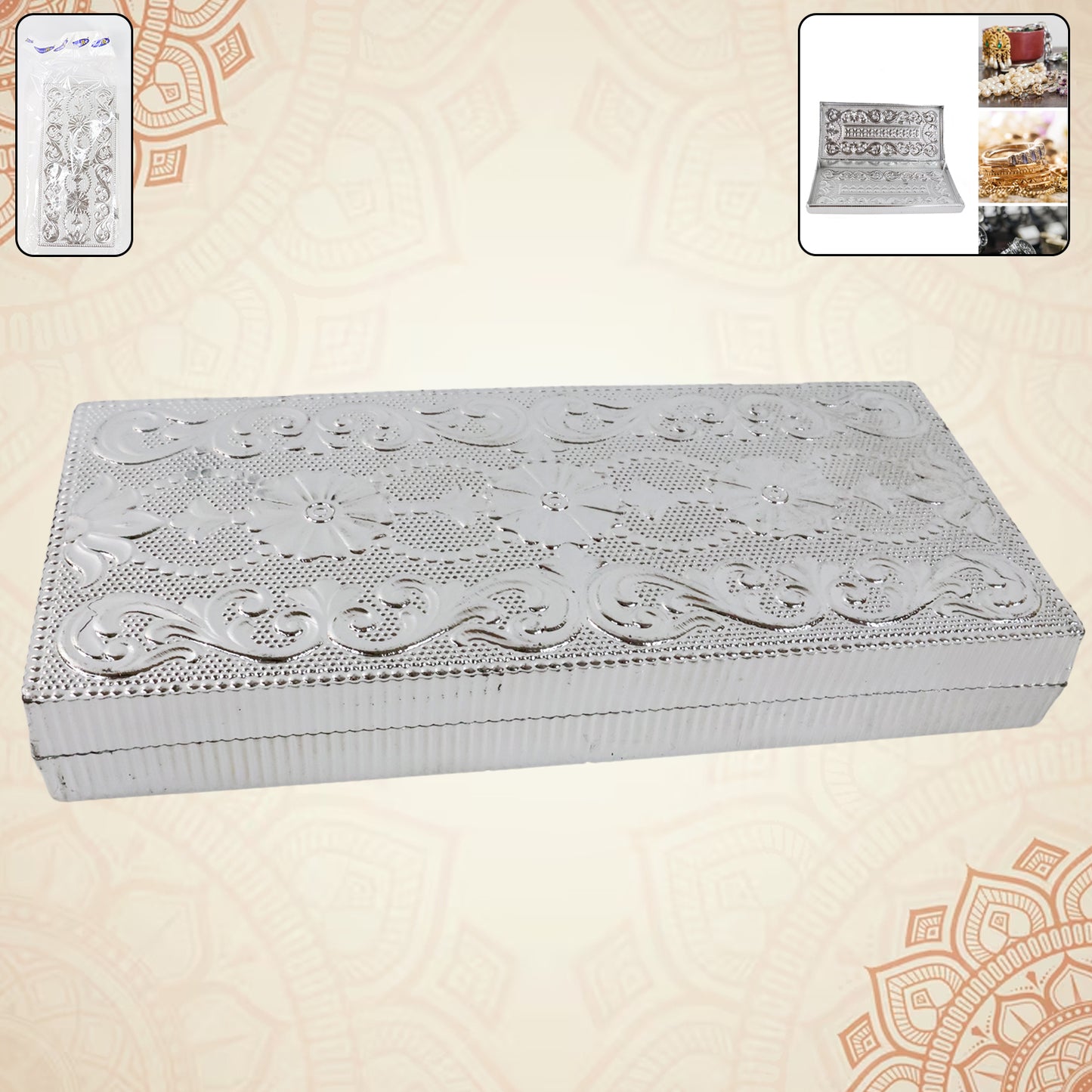Multipurpose Rectangular Shaped Decorative Designer Gifting Cash Box  (1 Pc  209 Cm) - Happy Price - Image 2