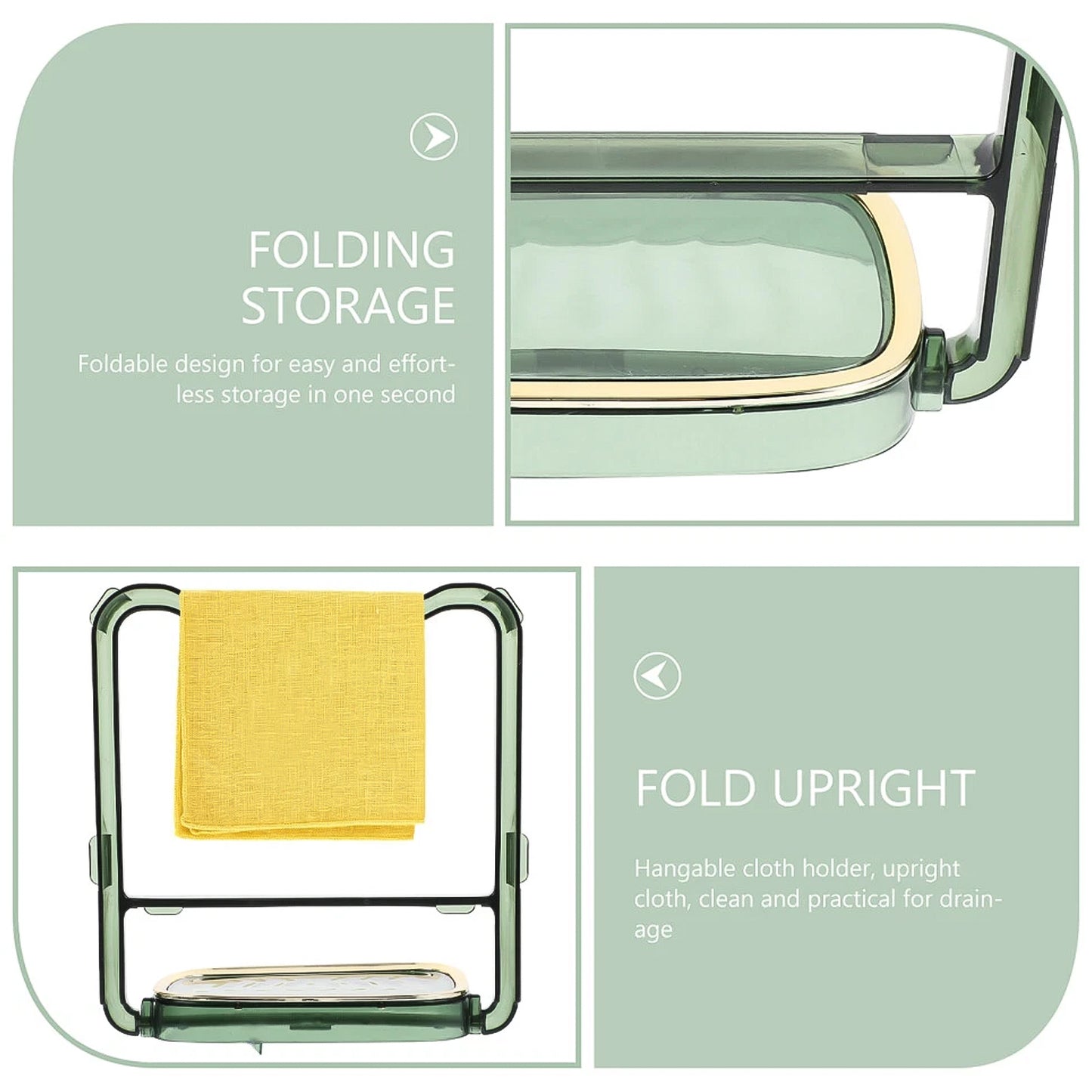 2-in-1 Self-adhesive Towel Hanger  Soap Holder Stand (1 Pc) - Happy Price - Image 6