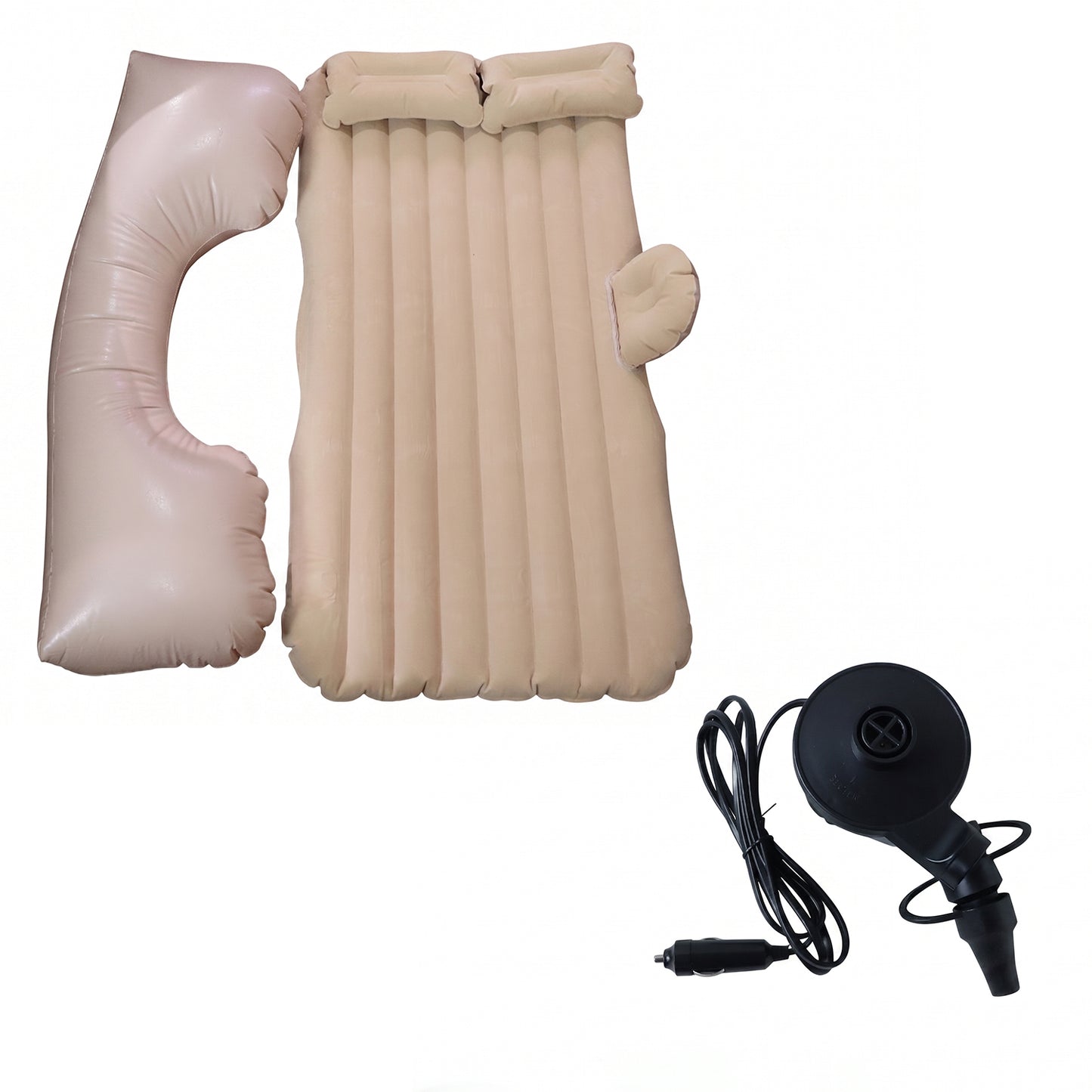 Portable Car Air Mattress Set with Pump & Pillows - Beige - Happy Price - Image 4