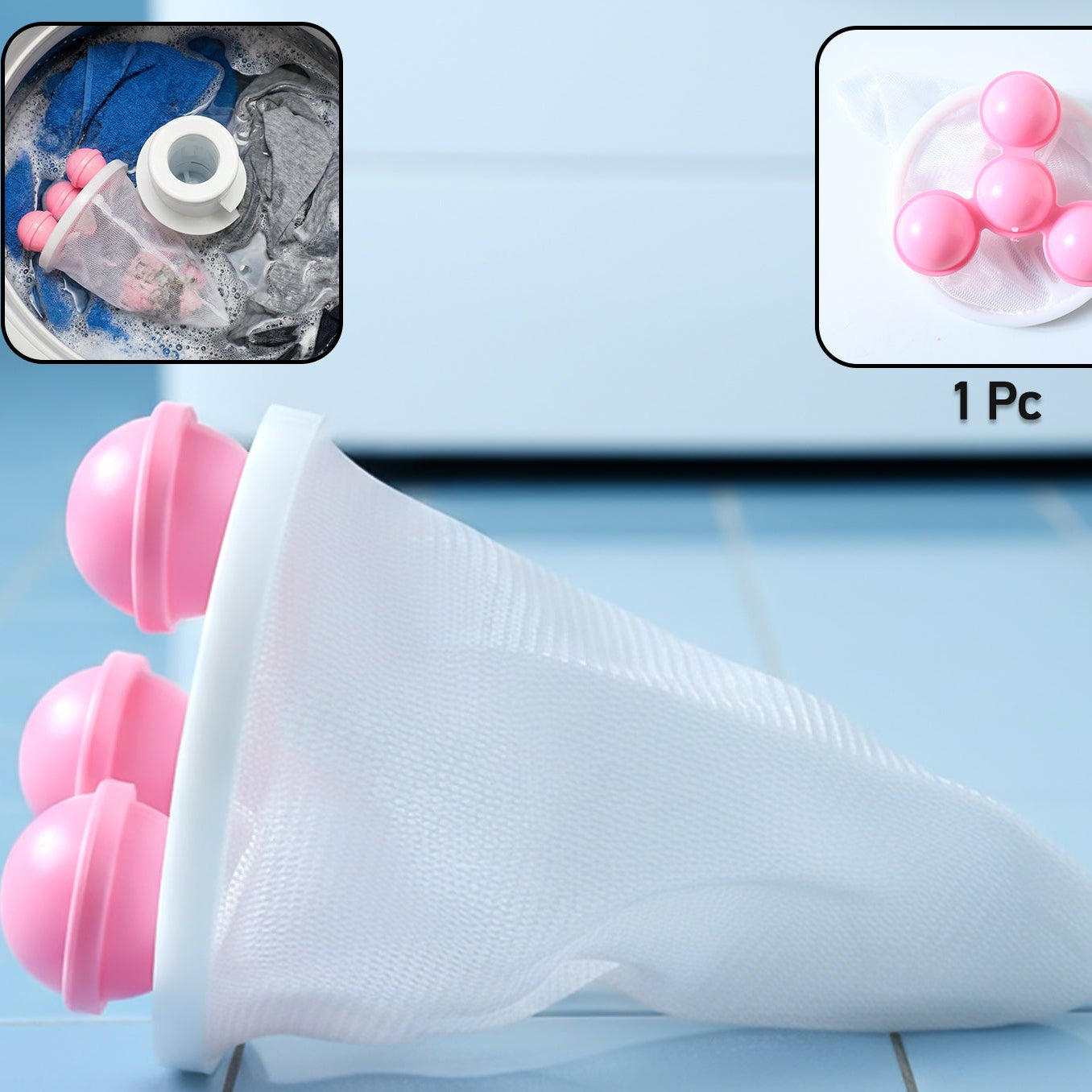 Reusable Washing Machine Lint Catcher Bag (1 Pc) - Happy Price - Image 1