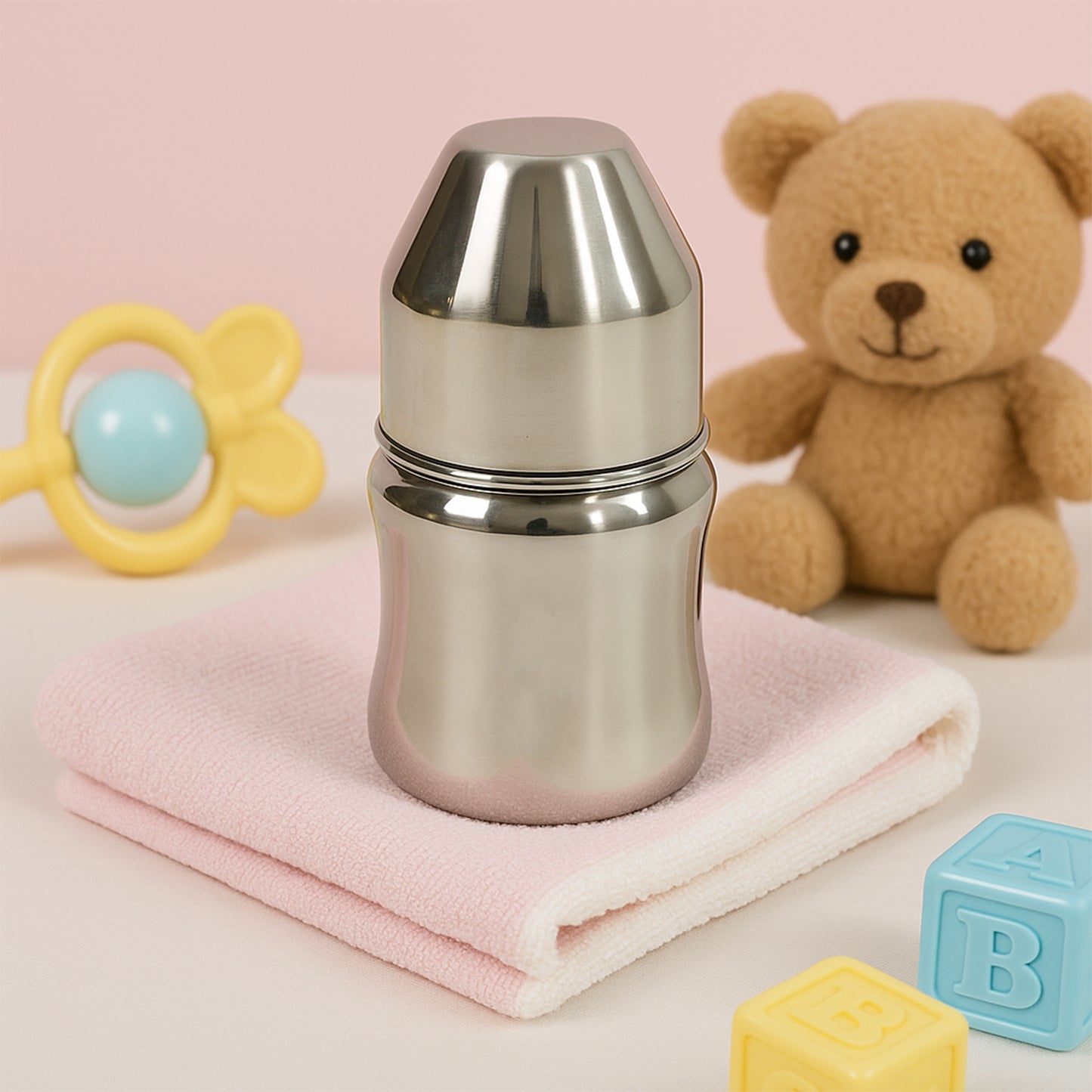 Apex Stainless Steel Baby Feeding Bottle, 125 ML, 1 Pc - Happy Price - Image 3