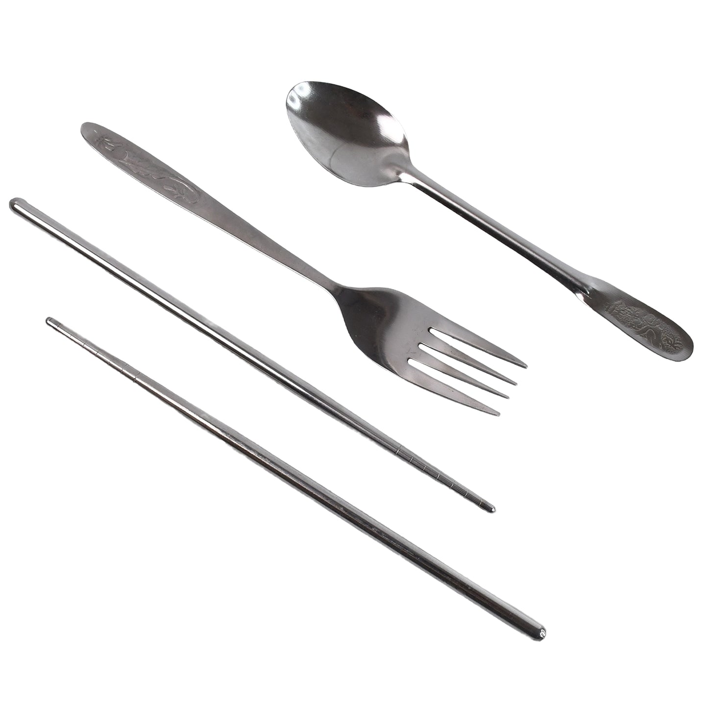 Portable Utensils Travel Camping Cutlery Set 4 Pc With Case - Happy Price - Image 4