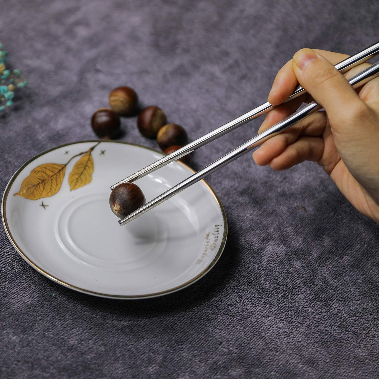 Durable Stainless Steel Chopsticks Set - 2 Pcs, Reusable & Easy Clean - Happy Price - Image 3