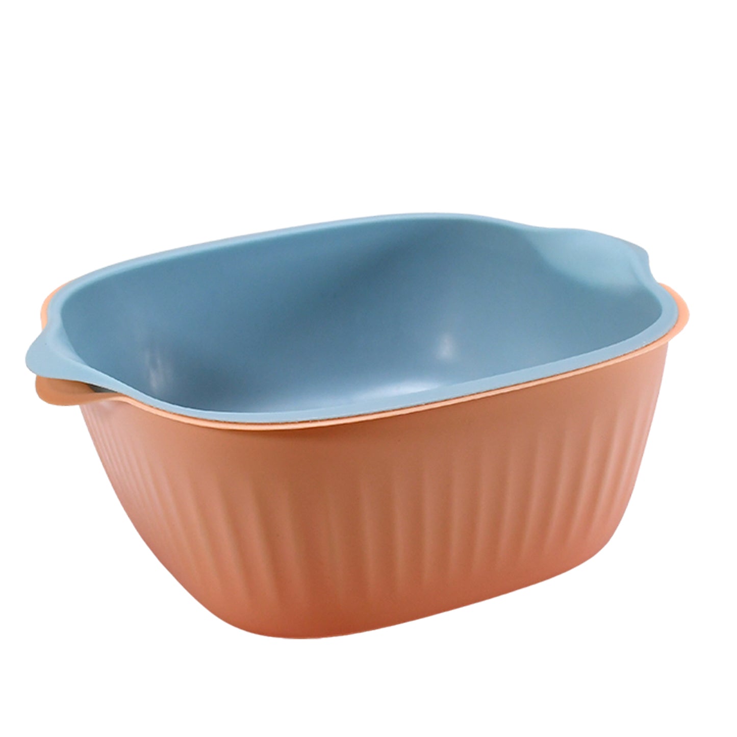 Kitchen Bowl Plastic Washing Bowl And Strainer Drainer Basket For Home  Kitchen Use - Happy Price - Image 2