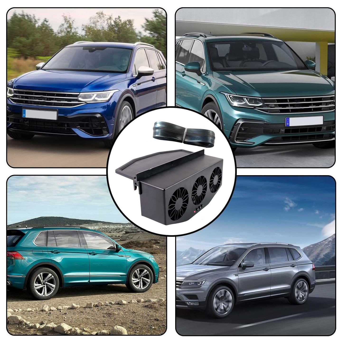 Triple Fan Solar Powered Car Exhaust Ventilation System With Usb Charging - Happy Price - Image 4