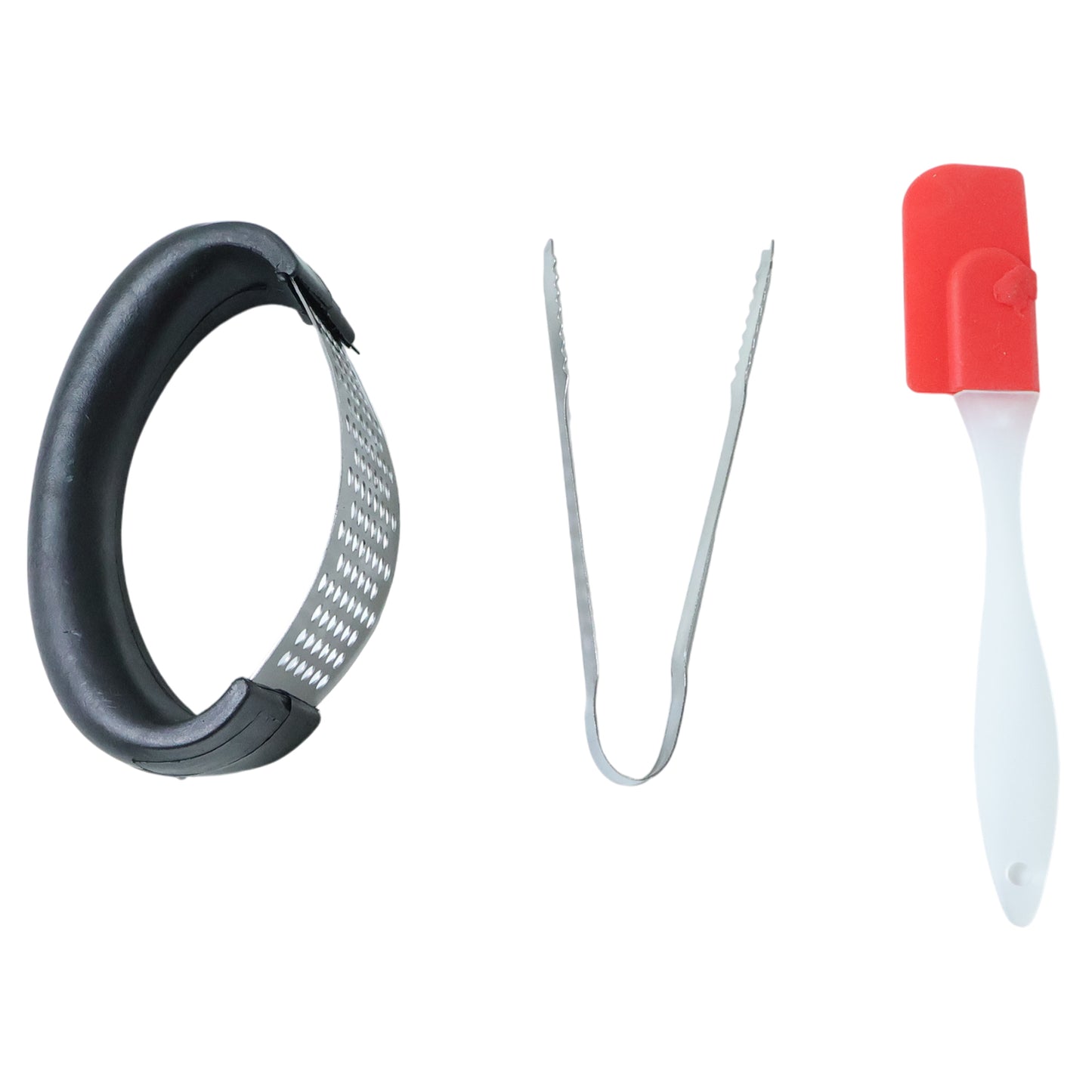 3-in-1 Kitchen Gadget Set: Garlic Press, Tongs & Spatula - Happy Price - Image 4