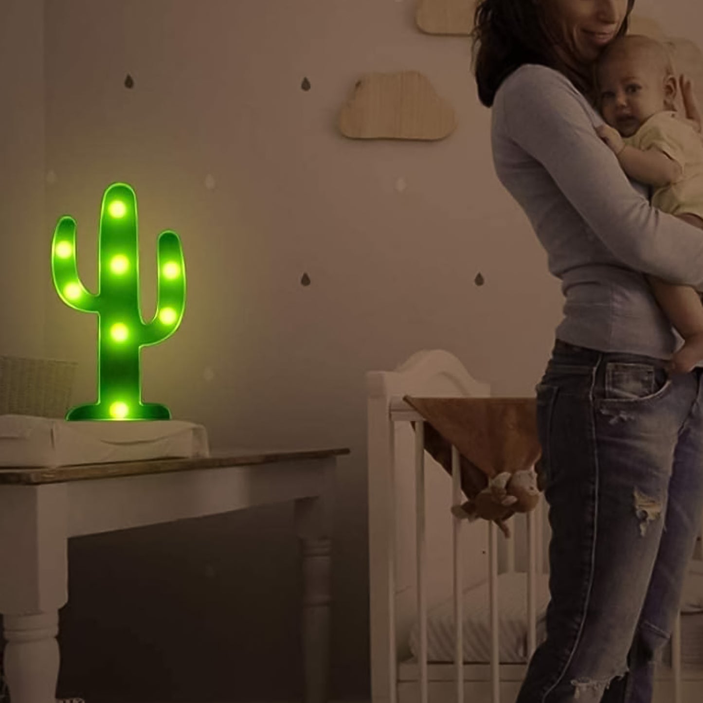 Led Cactus Light Led Desk Lamp Led Table Lamp (1 Pc  Battery Not Included) - Happy Price - Image 6