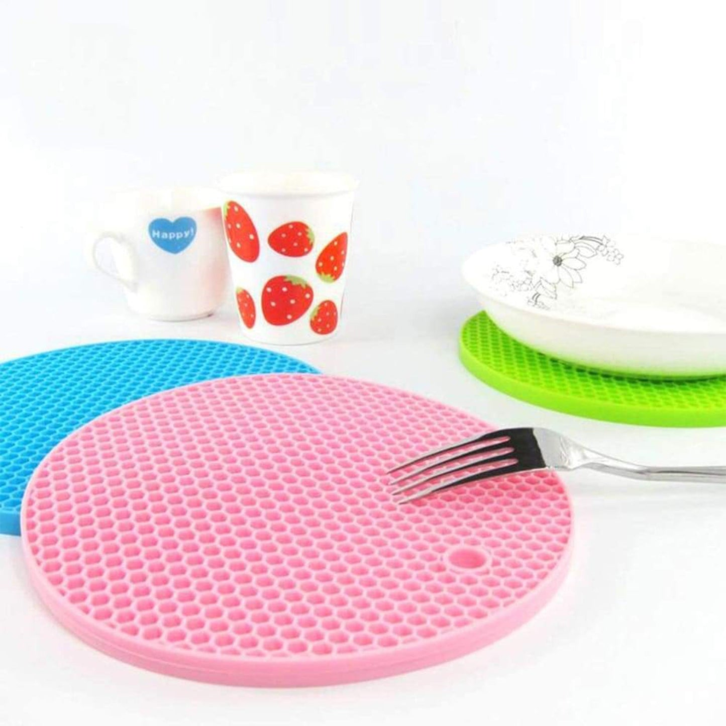 1pc Silicone Hot Mat Used For Breakfast Lunch And Dinner Purposes In Different-different Places. - Happy Price - Image 6