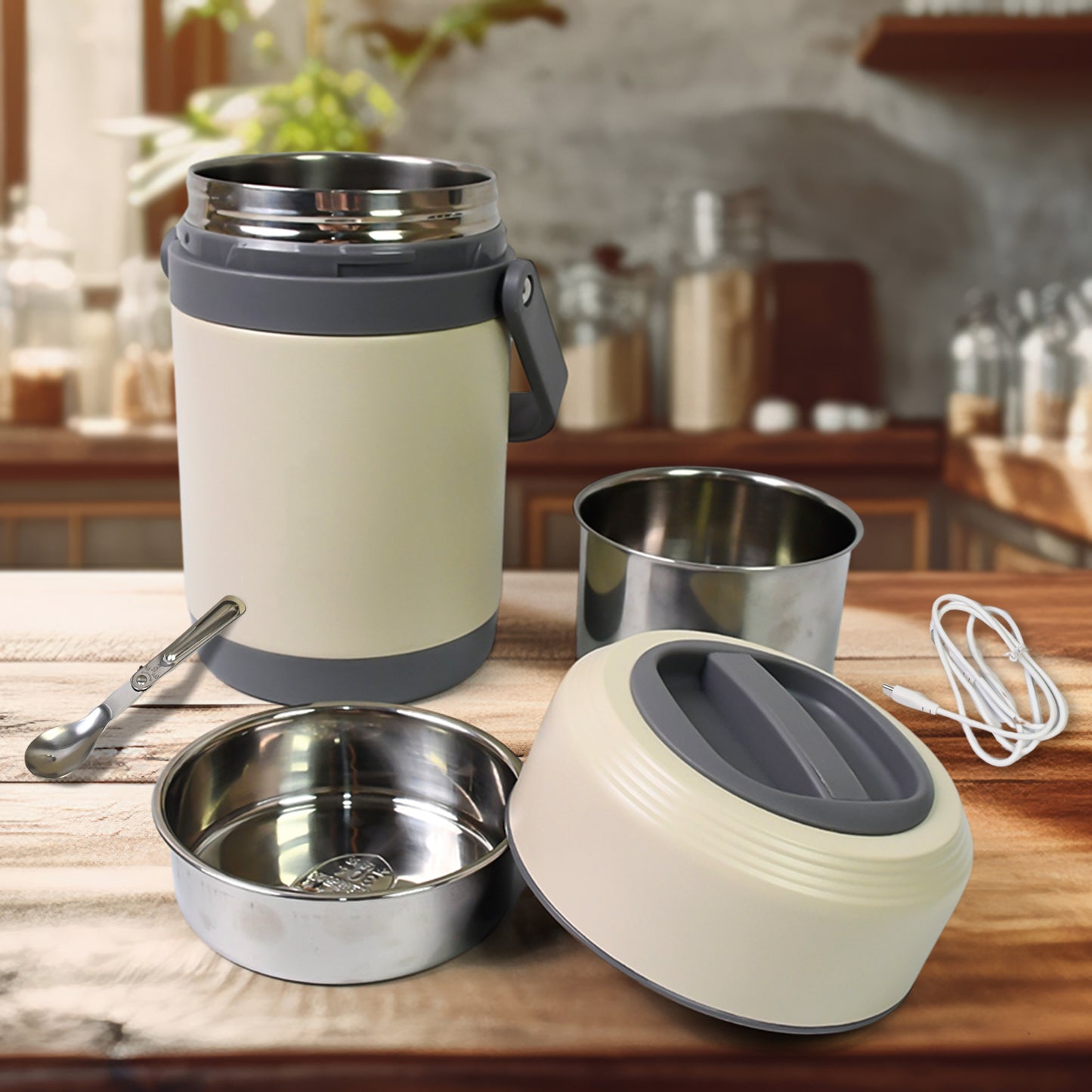 Usb Electric Heated Lunch Boxes (2 Ltr.) - Happy Price - Image 2