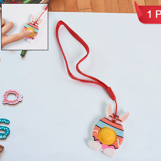 Cute Bunny-shaped Pop It Fidget Toy Keychain (1 Pc) - Happy Price - Image 1