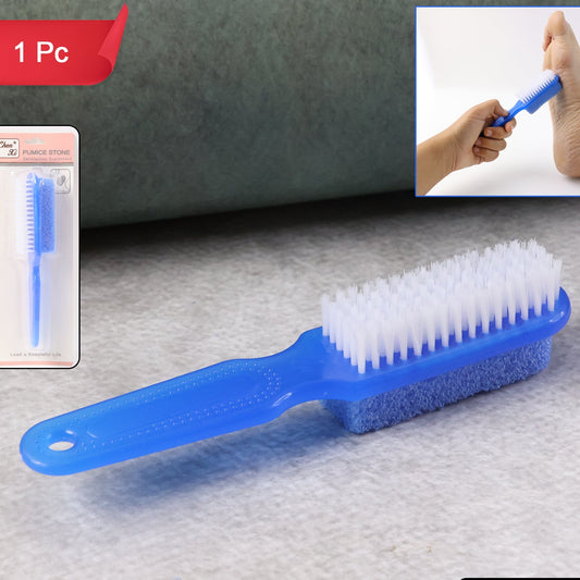 2-in-1 Foot Scrubber Brush with Pumice Stone for Smooth Heels - Happy Price - Image 1