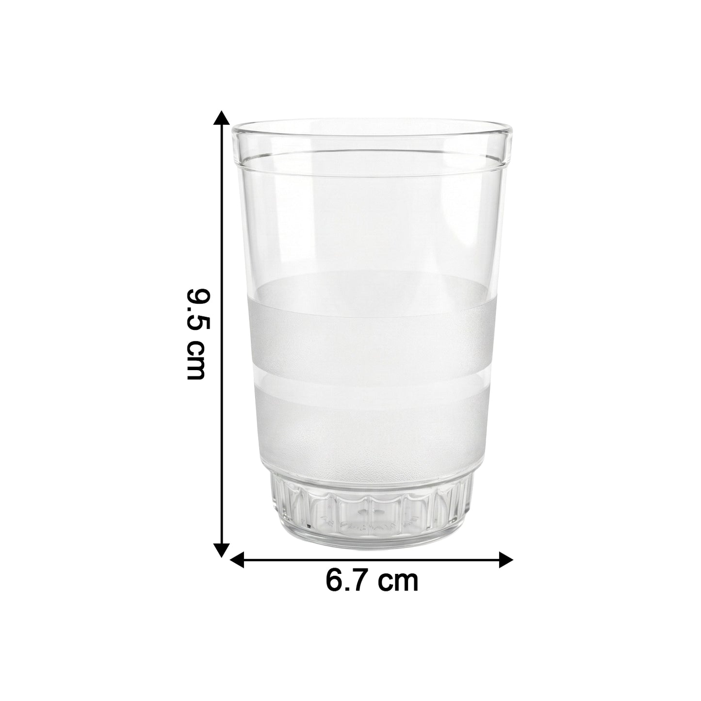 Transparent Janta Drinking Glasses - 300ml, Set of 6 - Happy Price - Image 5