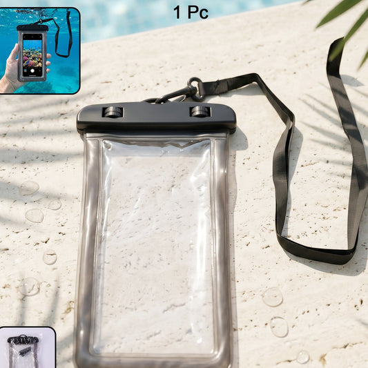 Waterproof Phone Pouch with Lanyard - 1 Pc Universal Sealed Case - Happy Price - Image 1