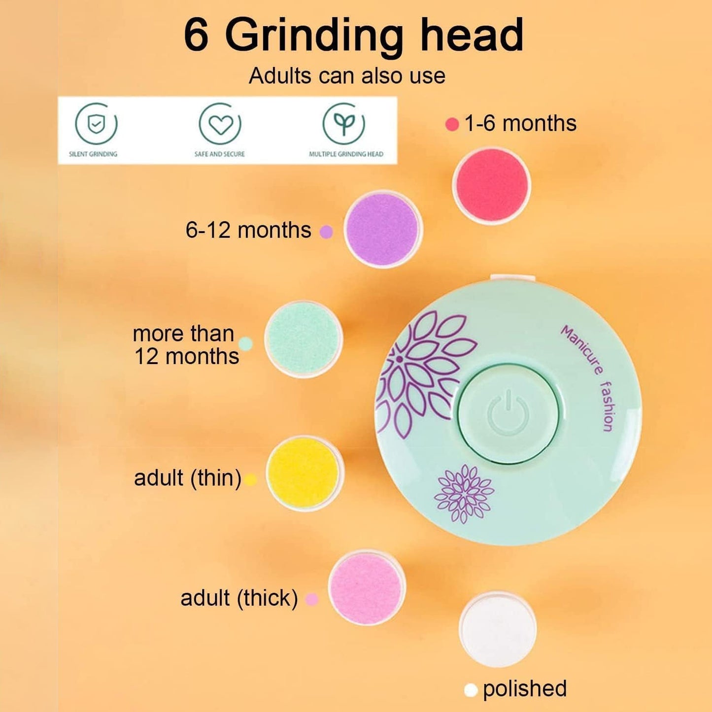 Electric Nail Grooming Kit for Babies & Adults - Gentle Filing & Buffing Set - Happy Price - Image 4